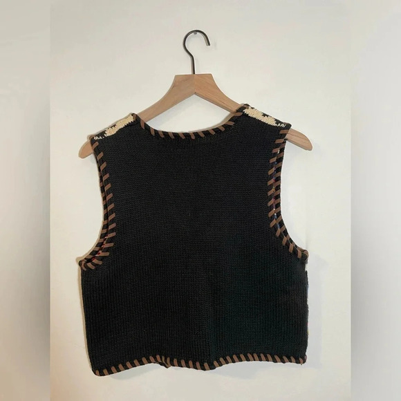 Liz Claiborne LizSport Vintage 90's Western Style Knit Vest, Sz S Petite - Picture 5 of 5